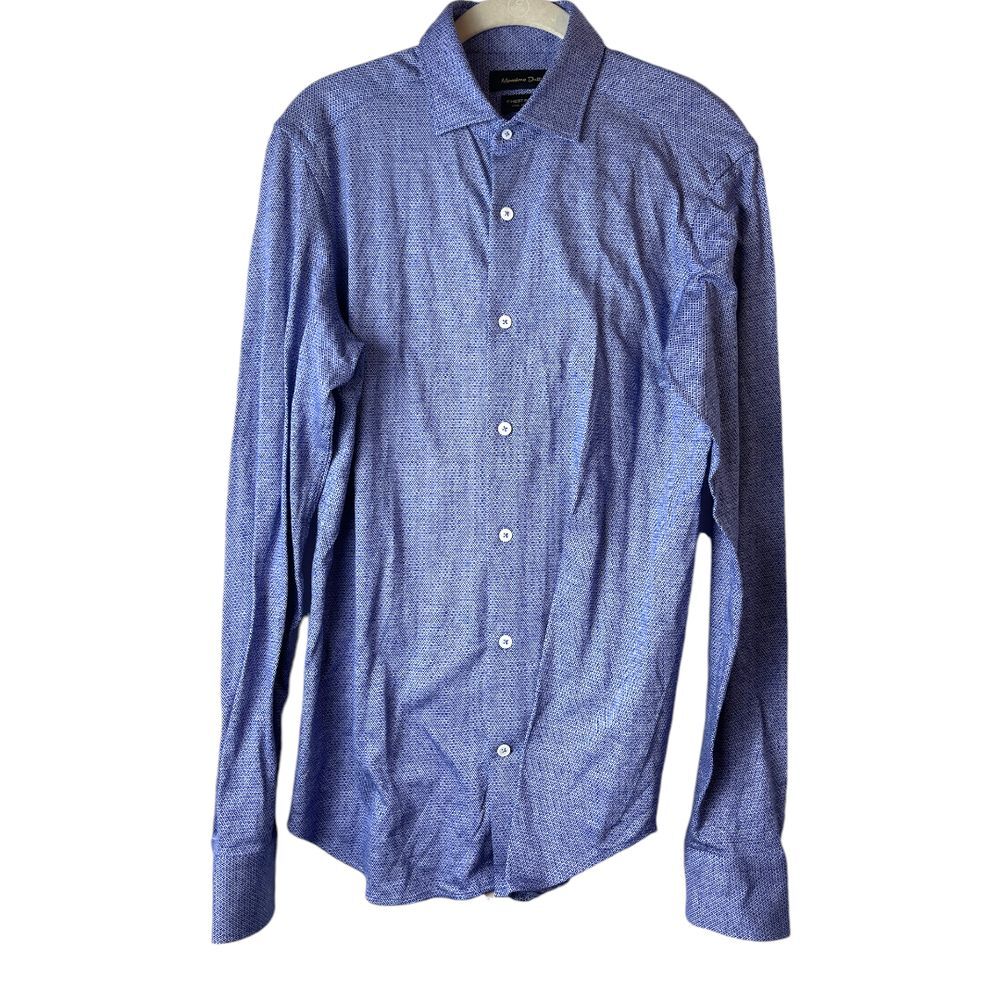 Massimo Dutti Blue Turkish Cotton Button Down Shirt S‎